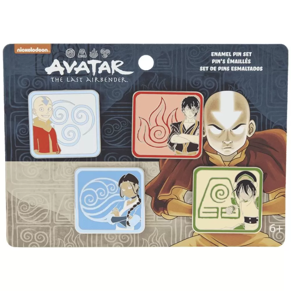 Avatar: The Last Airbender Elements 4Pc Pin Set Sale