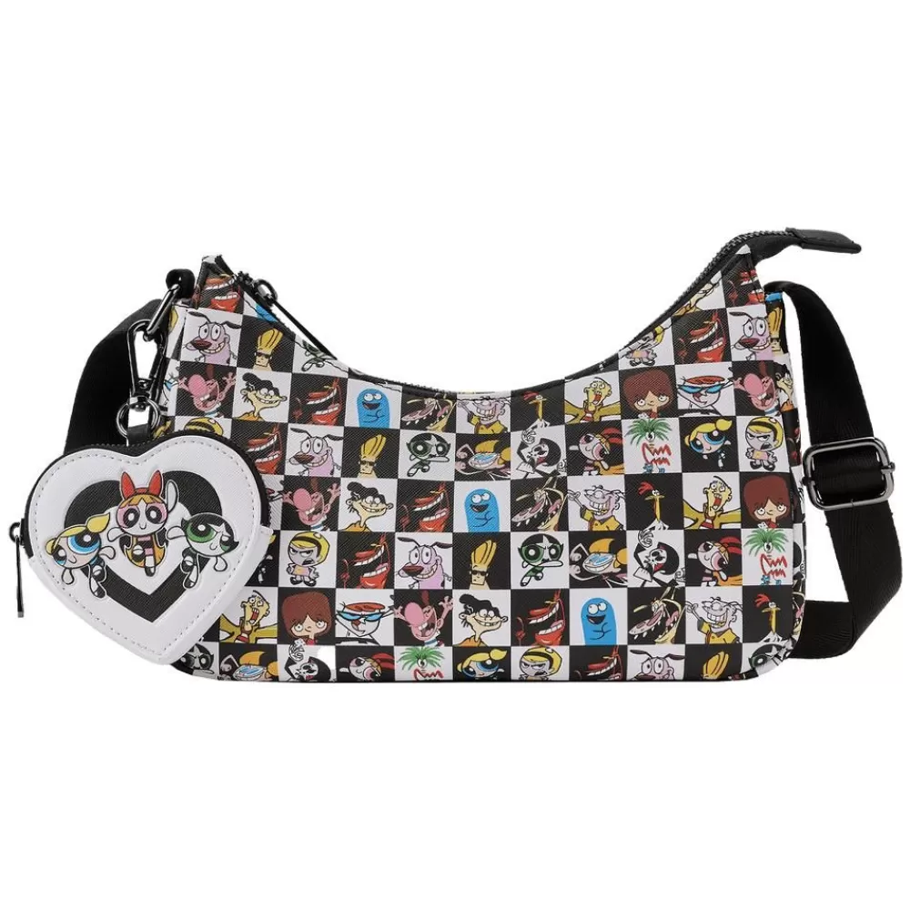 Cartoon Network Retro Collage Crossbody Bag With Coin Pouch Discount