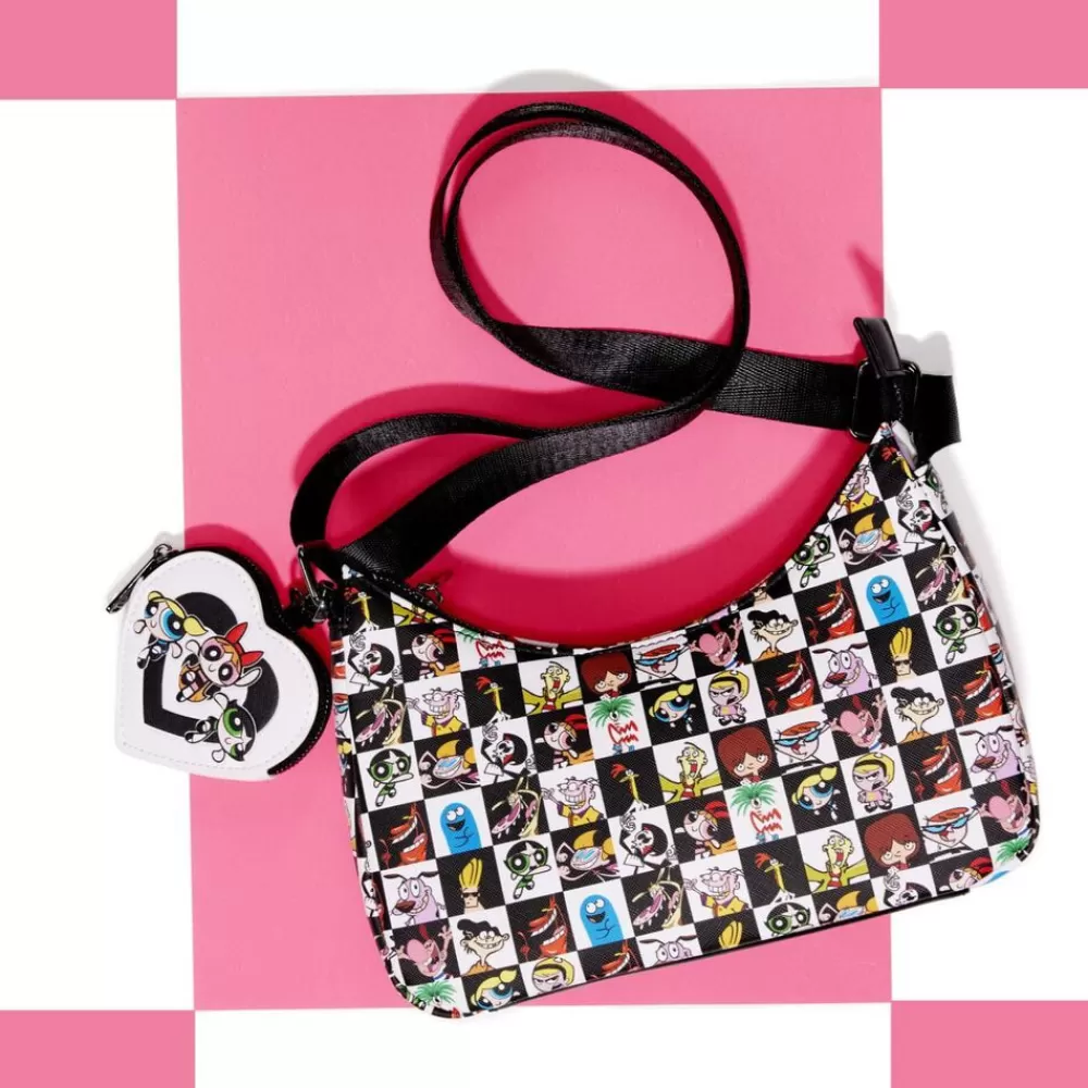 Cartoon Network Retro Collage Crossbody Bag With Coin Pouch Discount