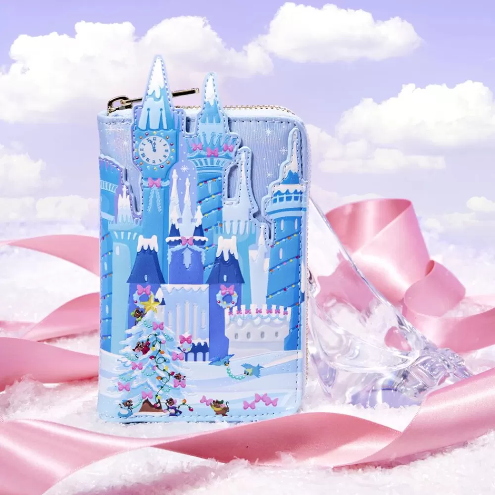 Disney Cinderella Exclusive Holiday Castle Zip Around Wallet Fashion