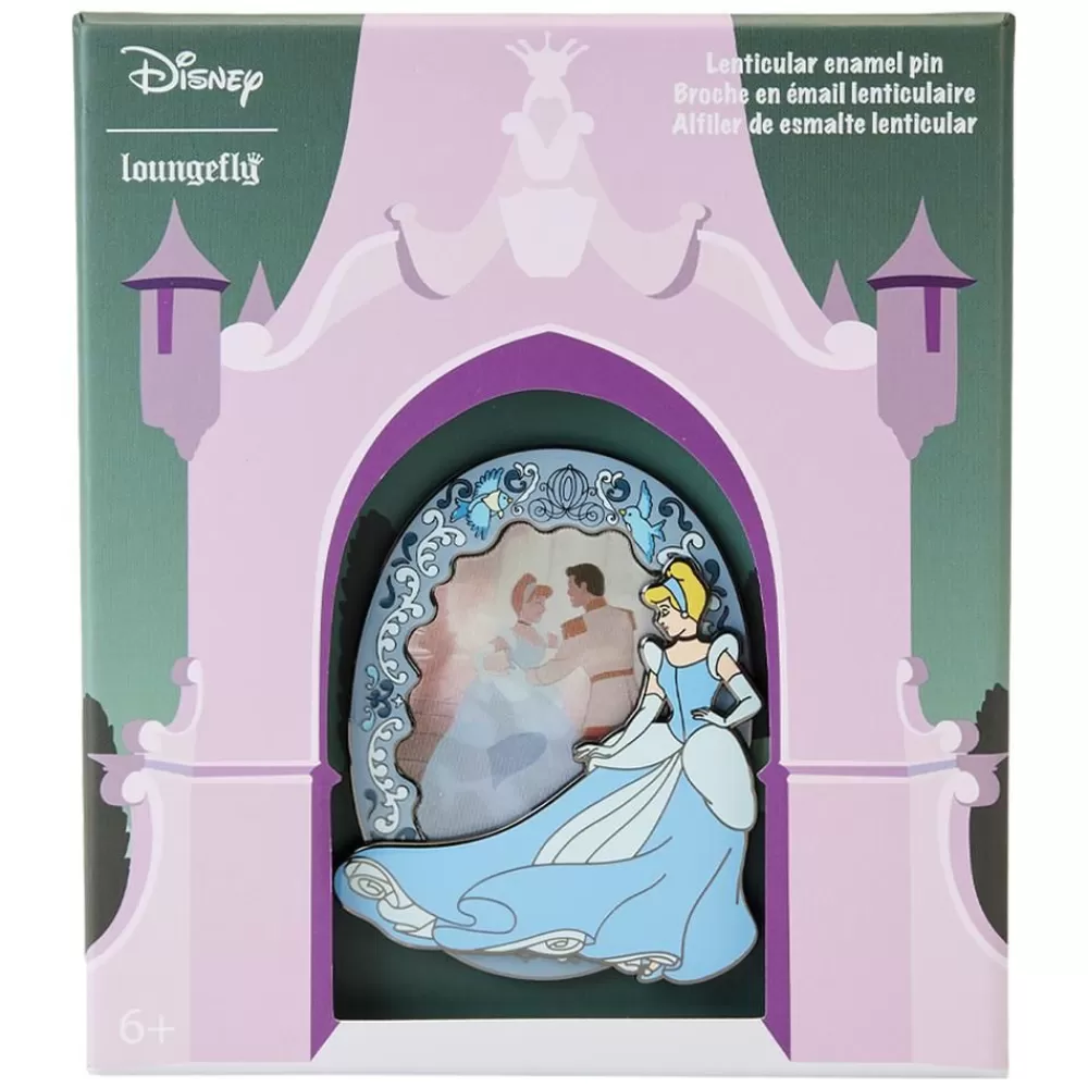 Disney Cinderella Princess Series 3" Collector Box Lenticular Pin Cheap