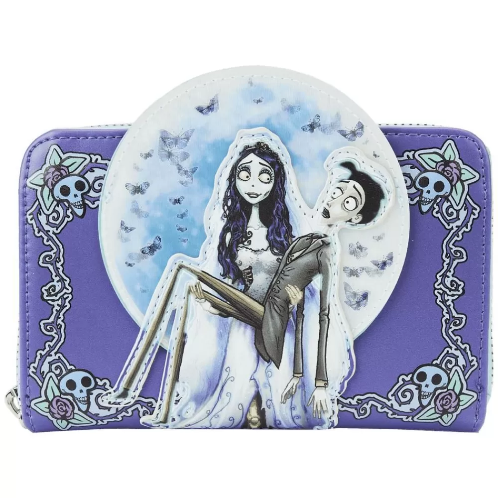 Corpse Bride Moon Zip Around Wallet New