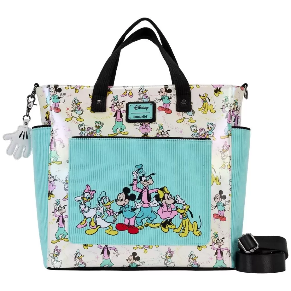 Disney 100 Mickey & Friends Classic All-Over Print Iridescent Convertible Backpack & Tote Bag Online