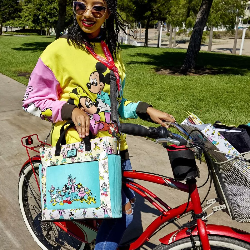 Disney 100 Mickey & Friends Classic All-Over Print Iridescent Convertible Backpack & Tote Bag Online