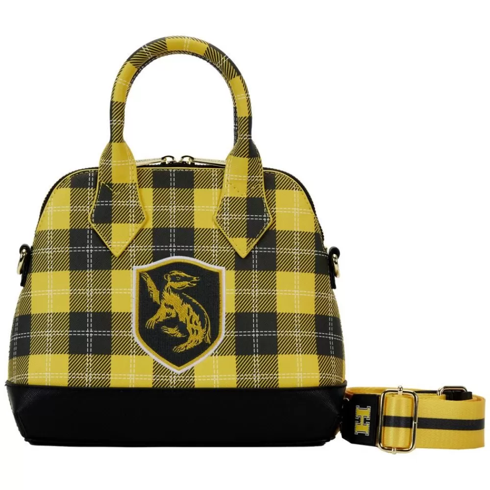 Harry Potter Hufflepuff Patch Varsity Plaid Crossbody Bag Flash Sale