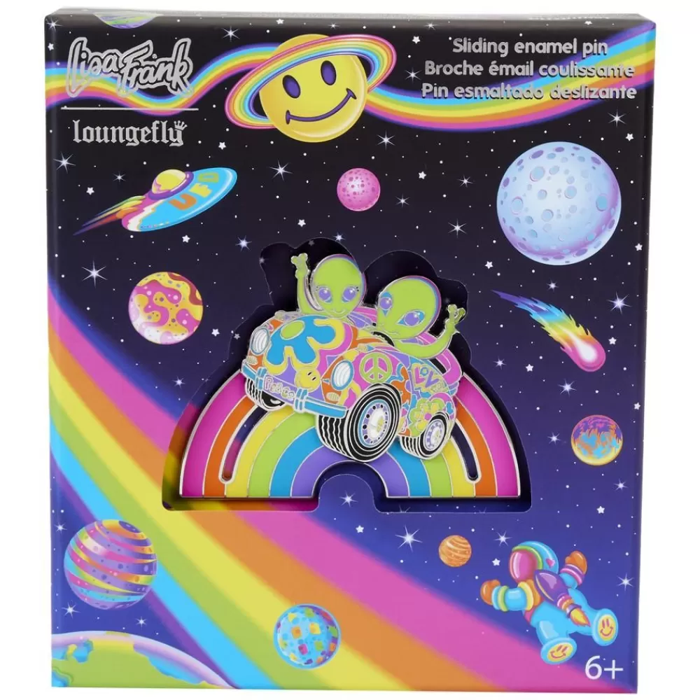 Lisa Frank Zoomer & Zorbit Rainbow 3" Collector Box Sliding Pin Fashion