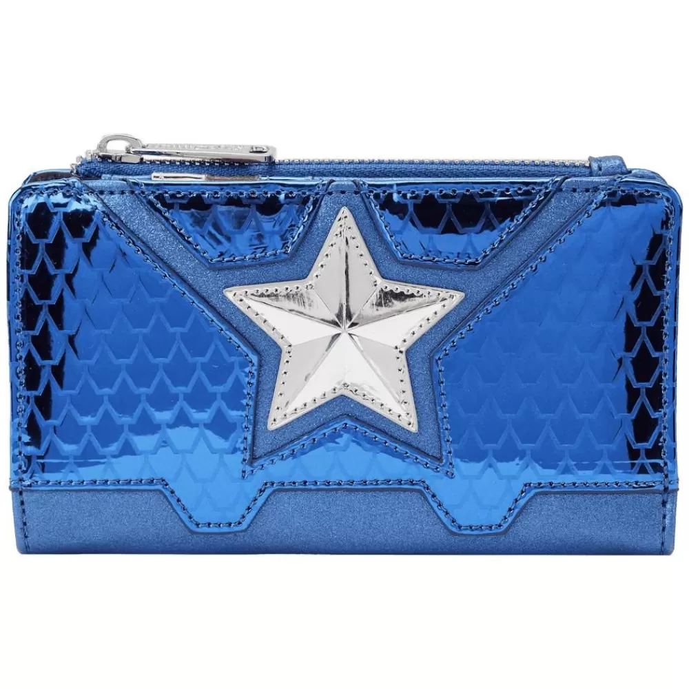 Marvel Metallic Captain America Cosplay Flap Wallet Online