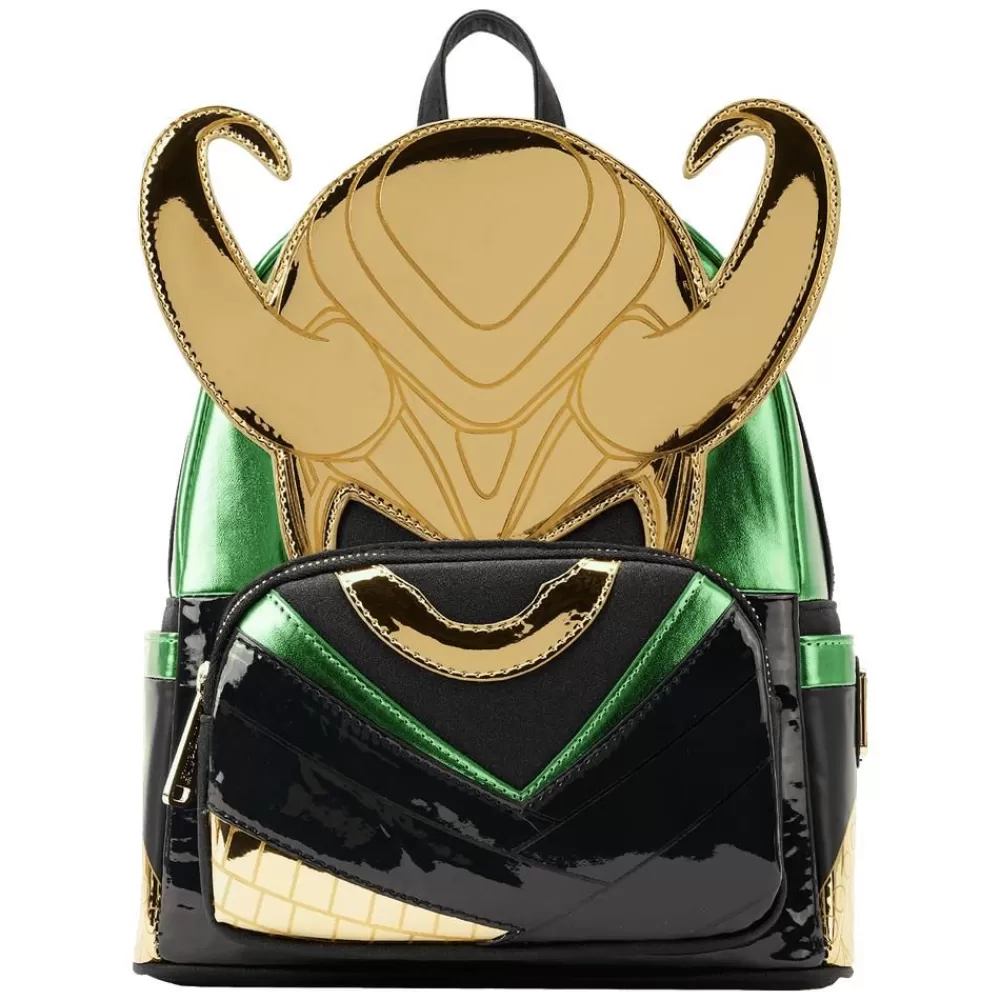 Marvel Metallic Loki Cosplay Mini Backpack Hot