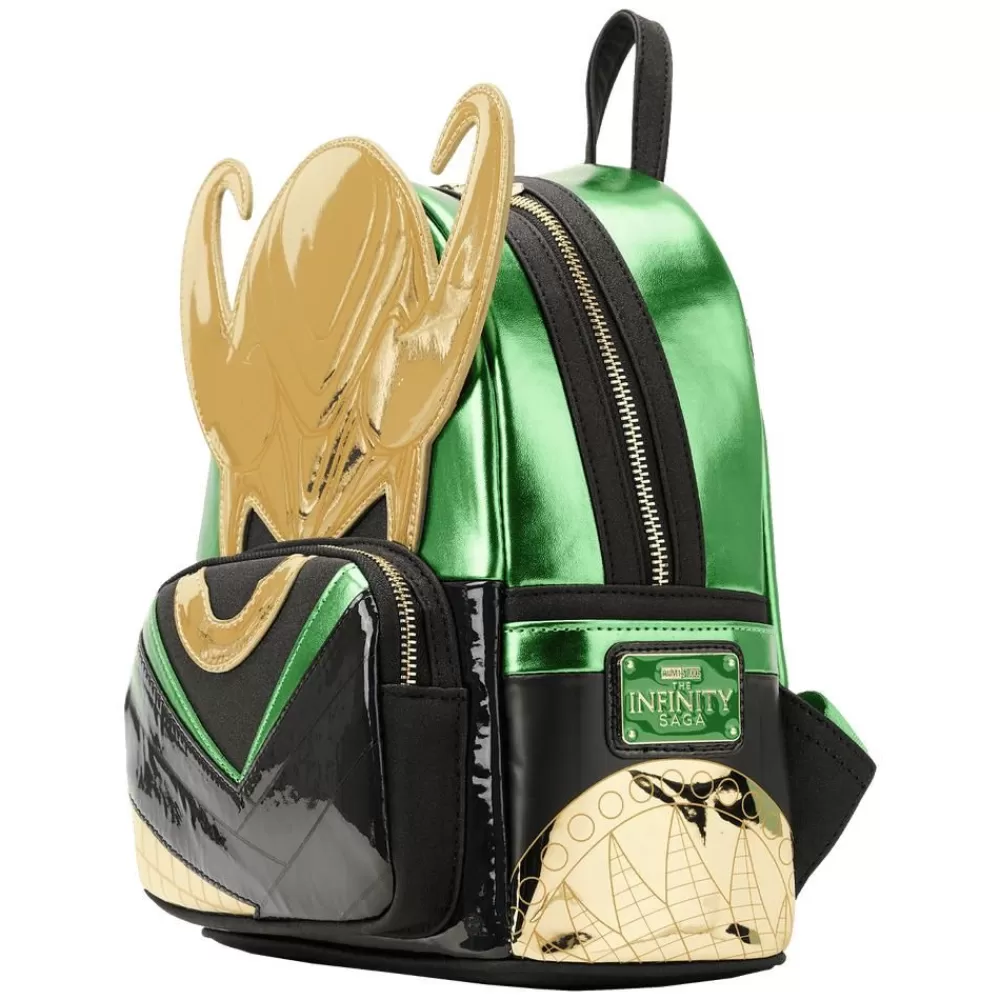 Marvel Metallic Loki Cosplay Mini Backpack Hot