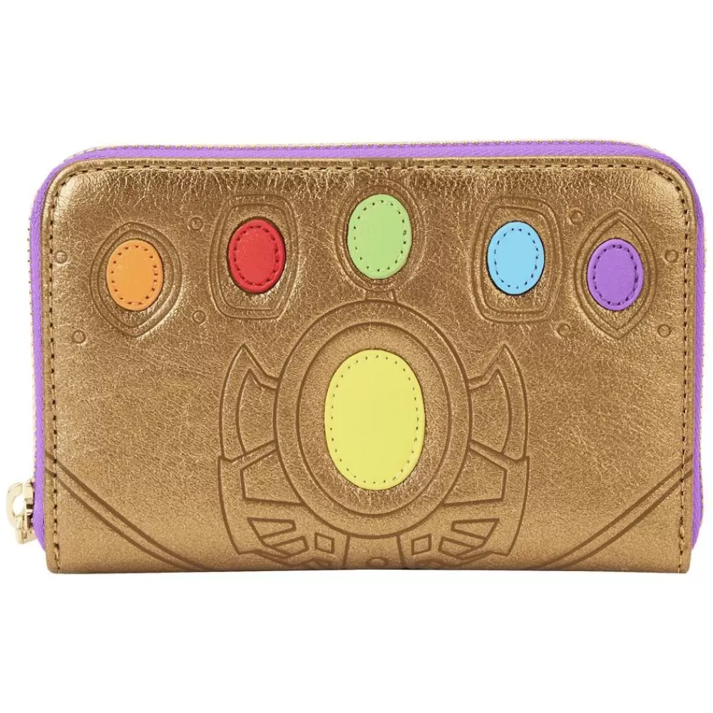 Marvel Metallic Thanos Gauntlet Zip Around Wallet Fashion