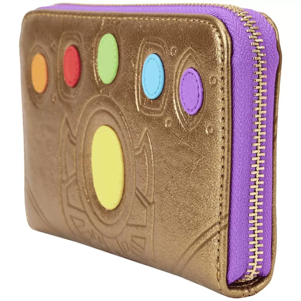 Marvel Metallic Thanos Gauntlet Zip Around Wallet Fashion