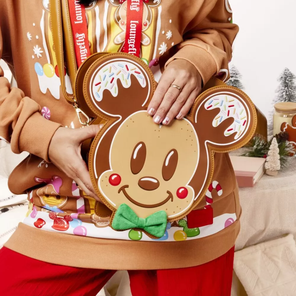 Disney Mickey & Minnie Gingerbread Cookie Crossbody Bag Fashion