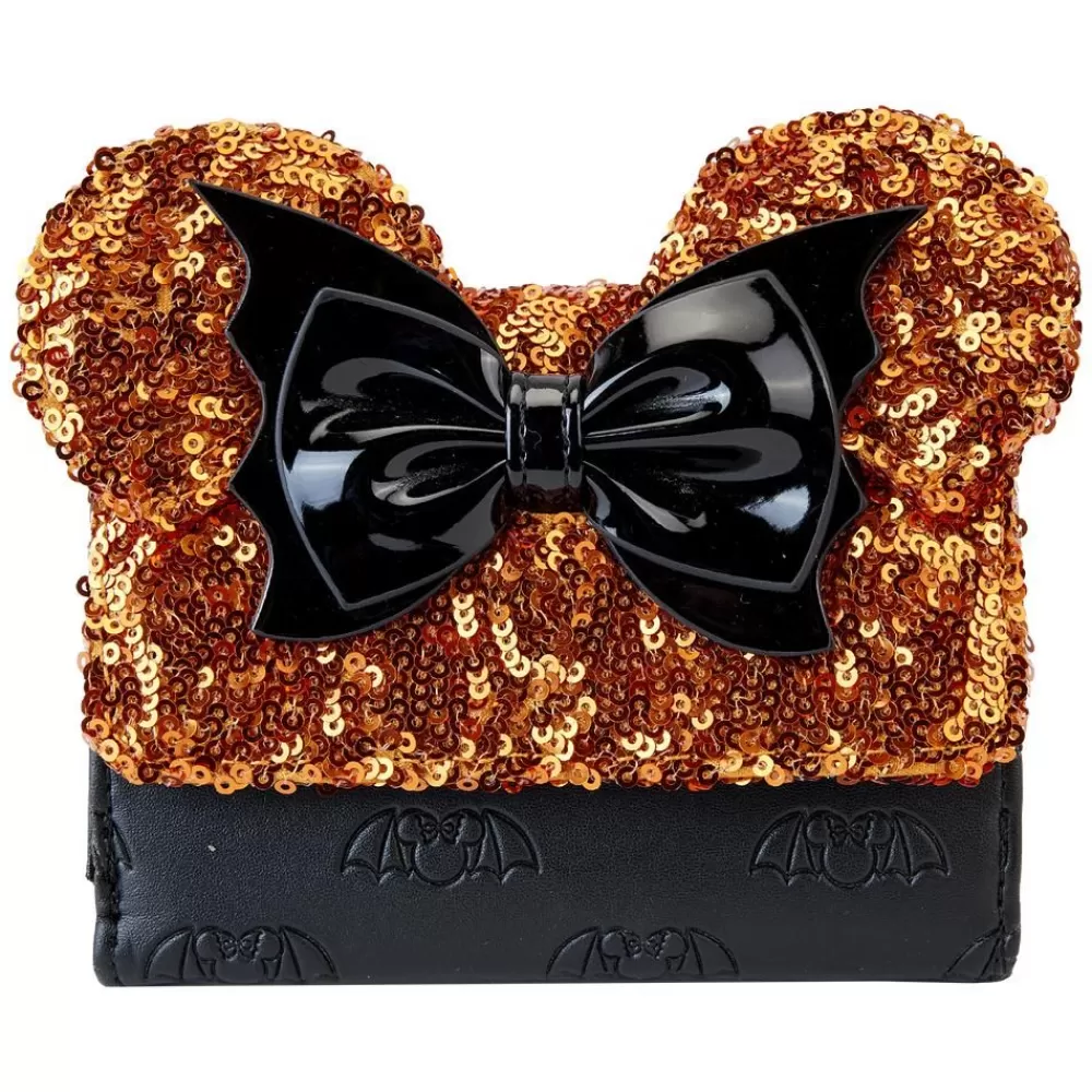 Disney Minnie Mouse Exclusive Halloween Sequin Flap Wallet Store