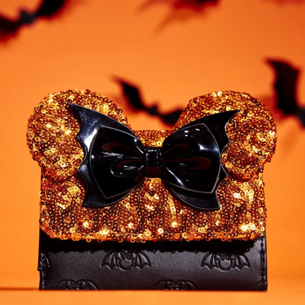 Disney Minnie Mouse Exclusive Halloween Sequin Flap Wallet Store