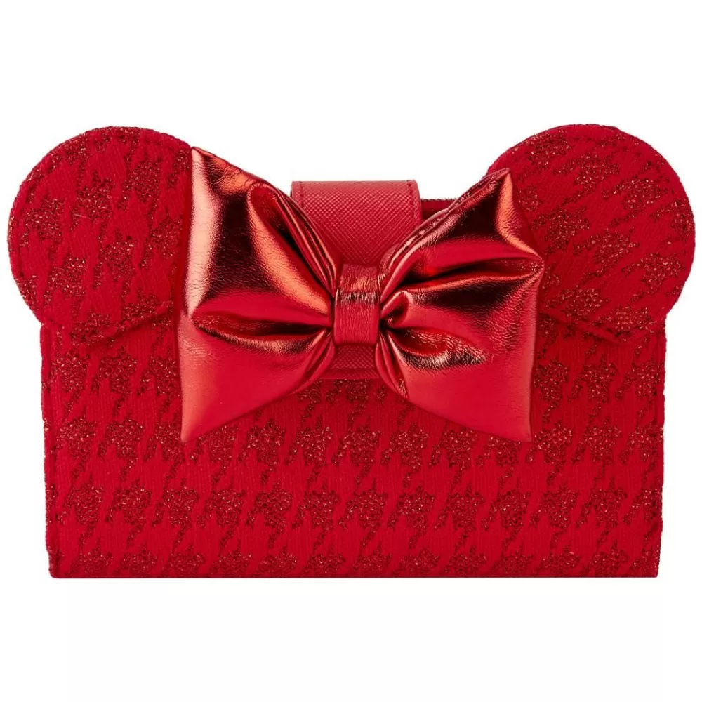 Disney Minnie Mouse Exclusive Red Glitter Tonal Bifold Wallet Online