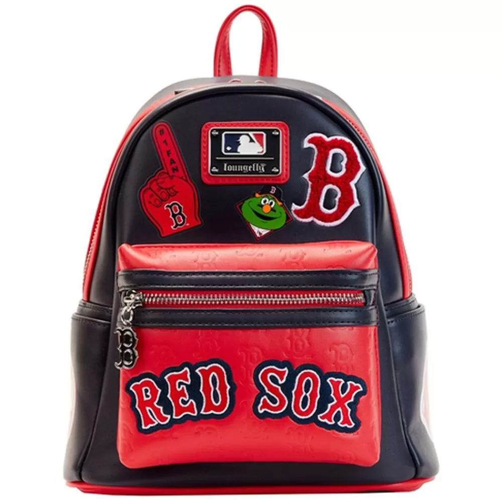 MLB Boston Red Sox Patches Mini Backpack New