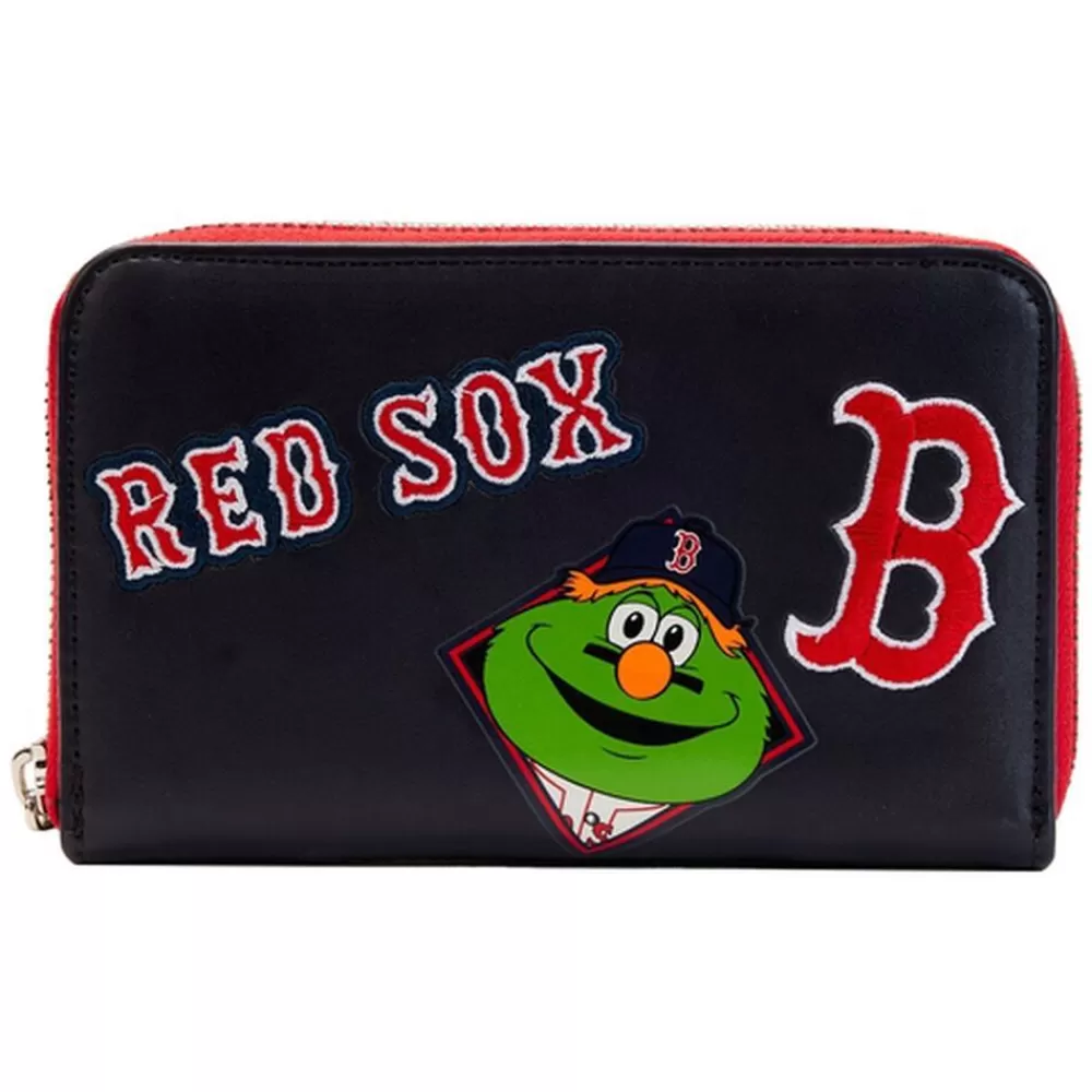 MLB Boston Red Sox Patches Zip Around Wallet Cheap