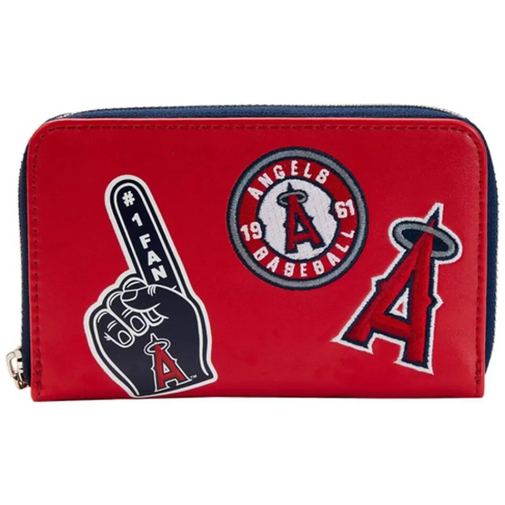 MLB La Angels Patches Zip Around Wallet Fashion