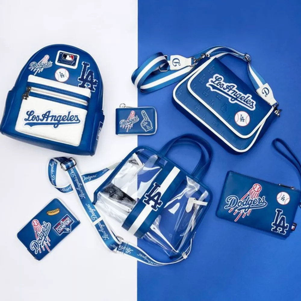 MLB La Dodgers Patches Accordion Wallet New