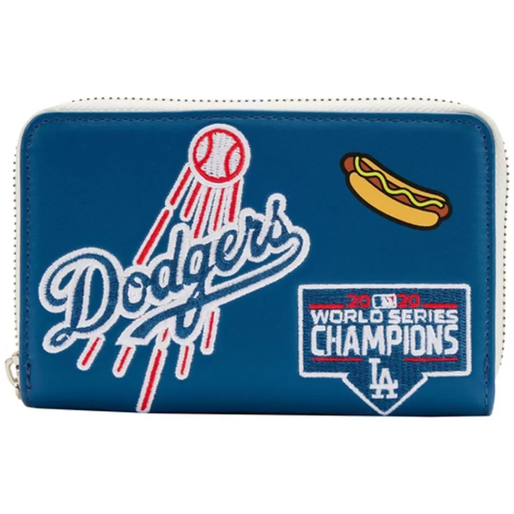 MLB La Dodgers Patches Zip Around Wallet Fashion