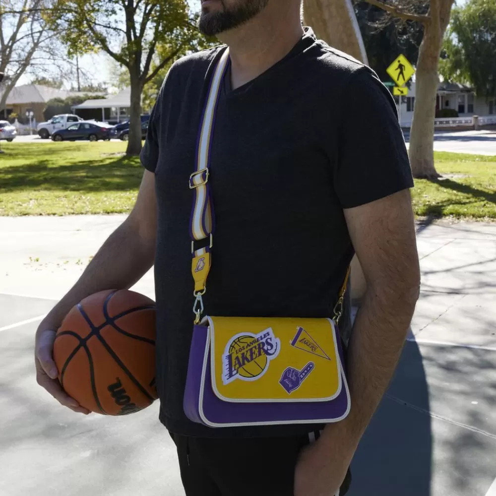 NBA Los Angeles Lakers Patch Icons Crossbody Bag Outlet