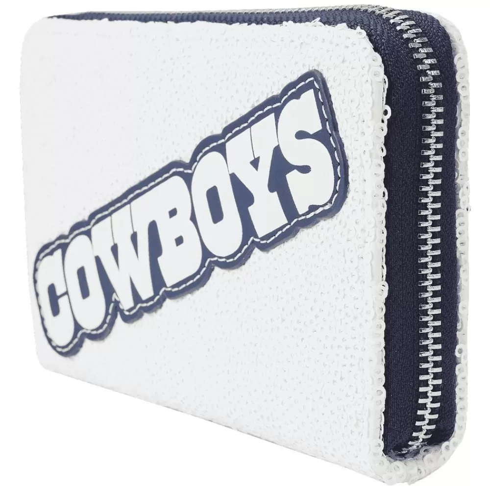 NFL Dallas Cowboys Sequin Zip Around Wallet Sale