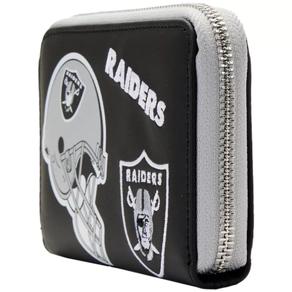 NFL Las Vegas Raiders Patches Zip Around Wallet Cheap