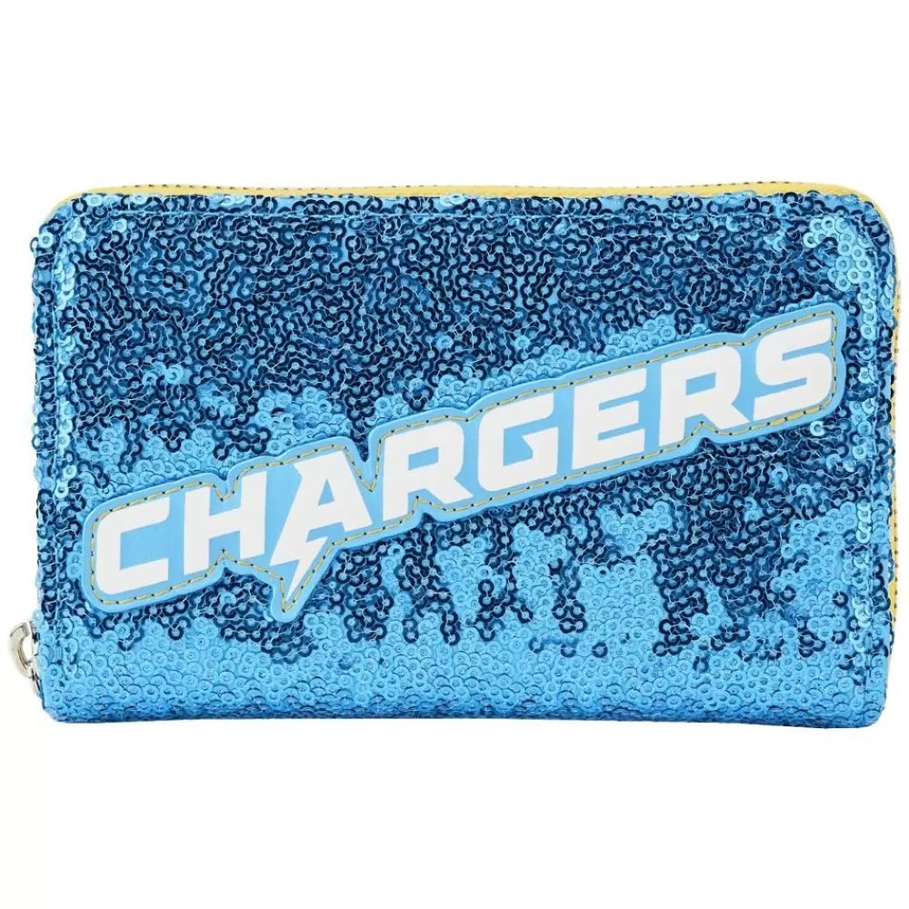 NFL Los Angeles Chargers Sequin Zip Around Wallet Cheap