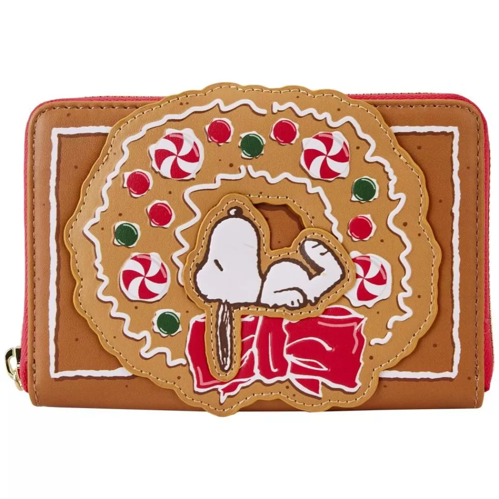 Peanuts Snoopy Gingerbread Wreath Scented Zip Around Wallet Shop