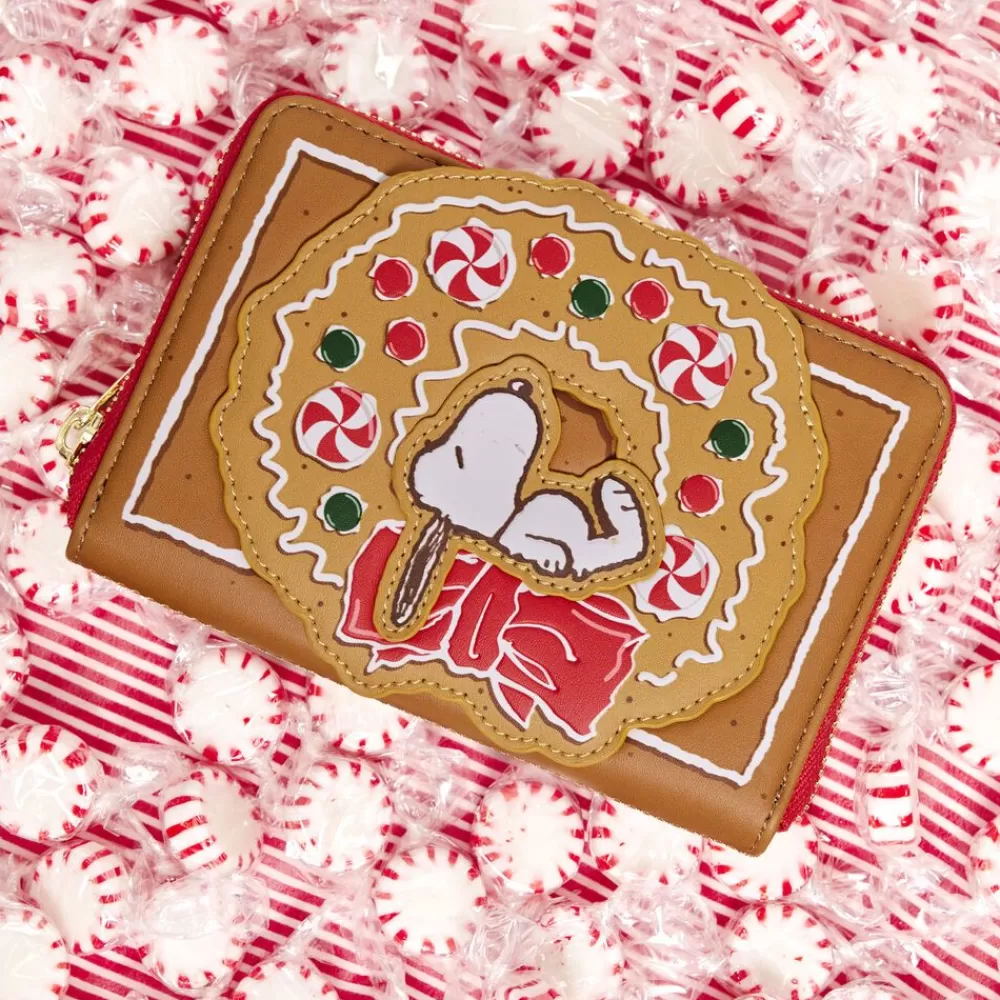 Peanuts Snoopy Gingerbread Wreath Scented Zip Around Wallet Shop