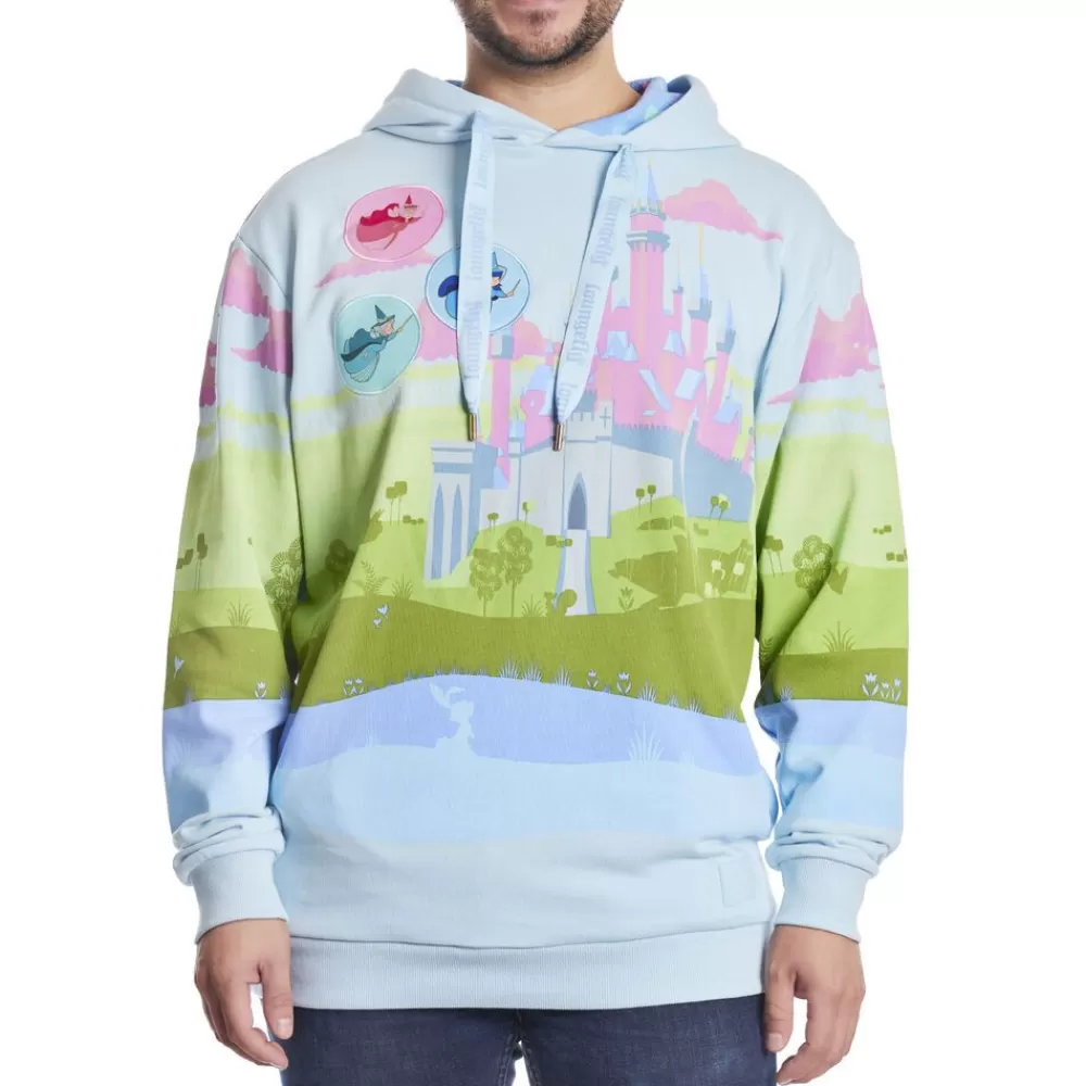 Disney Sleeping Beauty Castle Three Good Fairies Unisex Hoodie Online