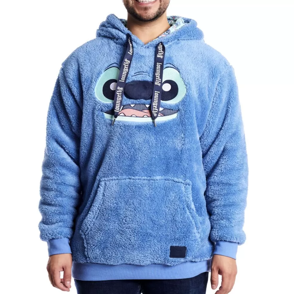 Disney Stitch Plush Sherpa Cosplay Unisex Hoodie Fashion