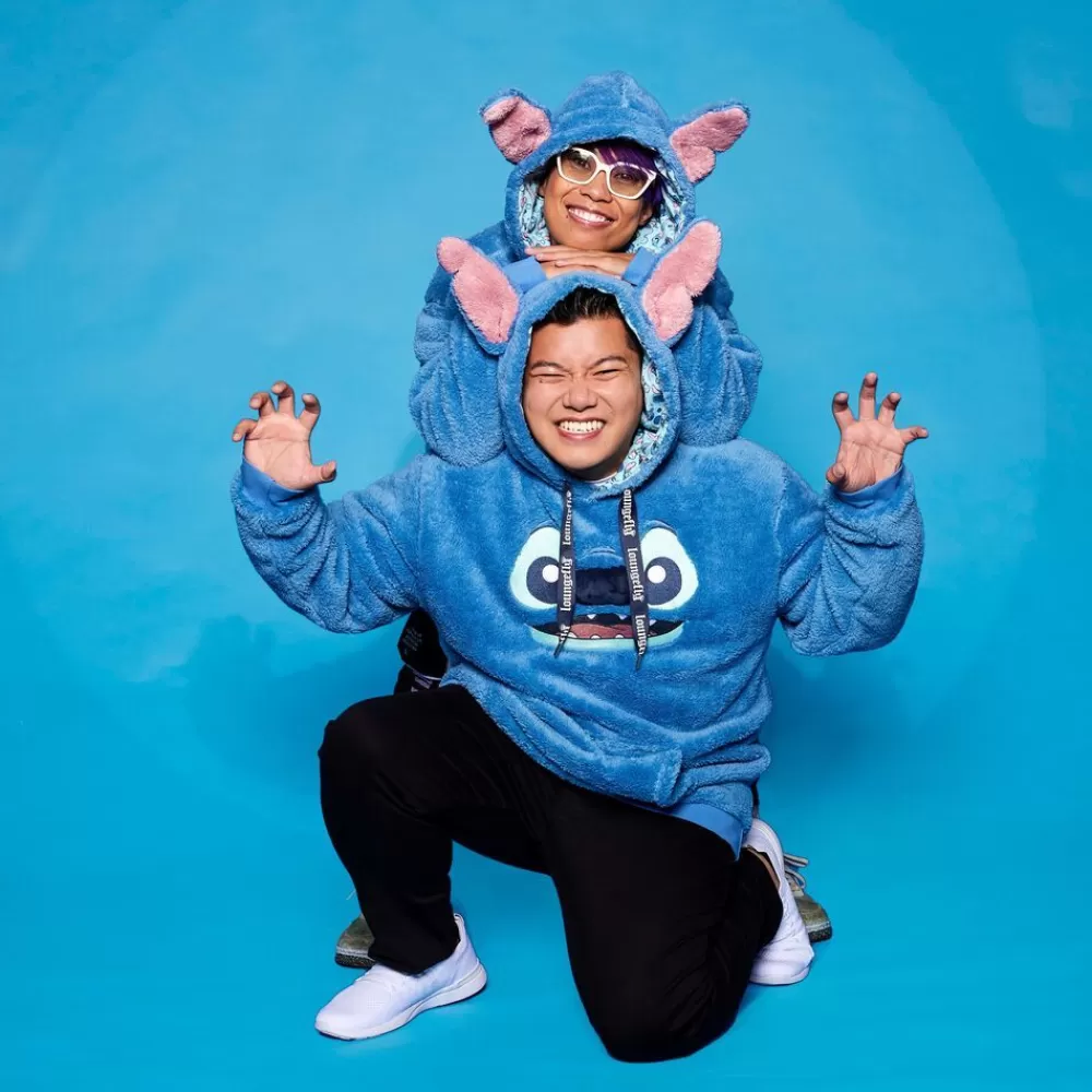 Disney Stitch Plush Sherpa Cosplay Unisex Hoodie Fashion