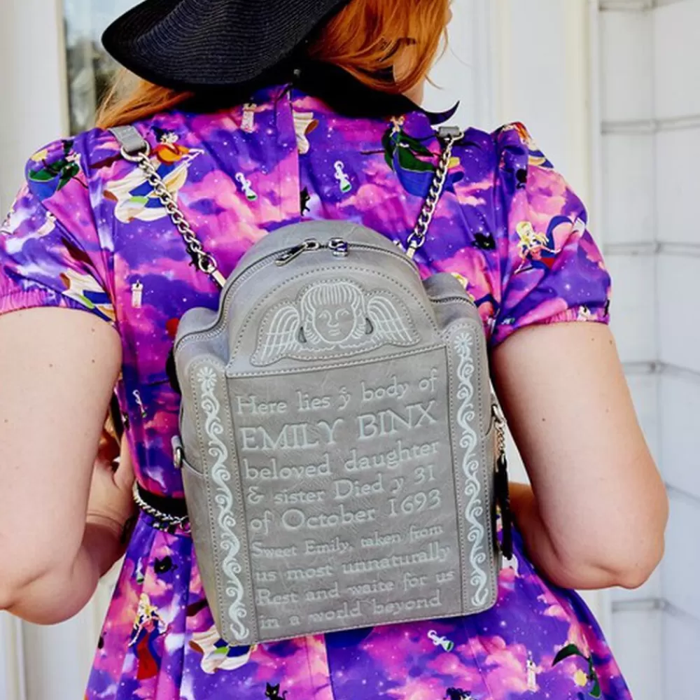 Disney Stitch Shoppe Hocus Pocus Emily Binx Glow Convertible Mini Backpack & Crossbody Bag Cheap