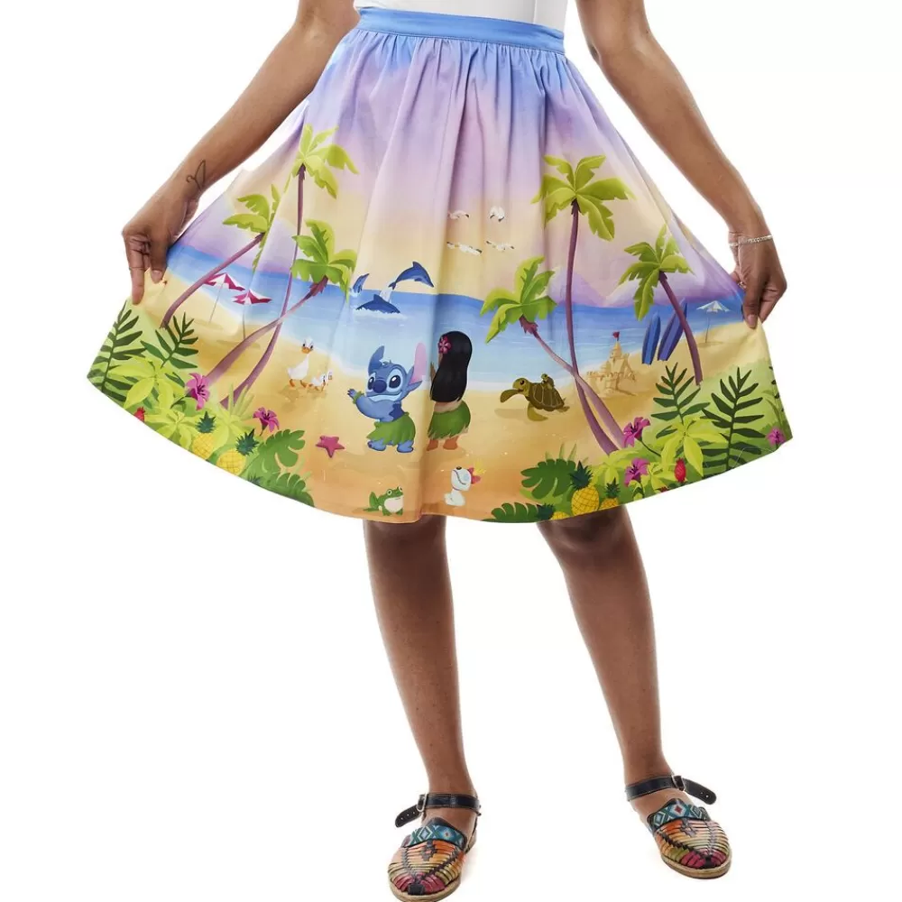 Disney Stitch Shoppe Lilo & Stitch Beach Scene Sandy Skirt Outlet