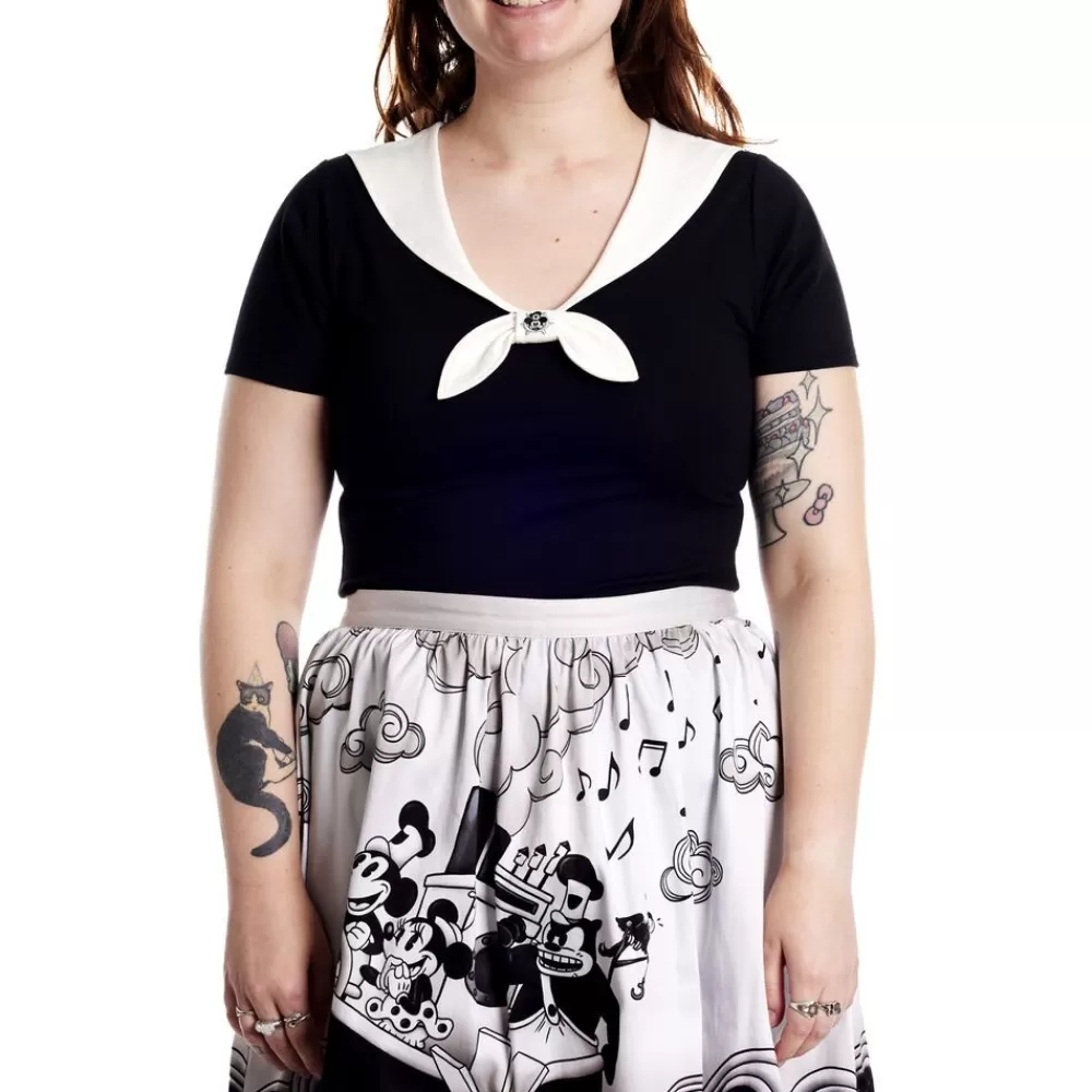 Disney Stitch Shoppe Steamboat Willie Christina Top Discount