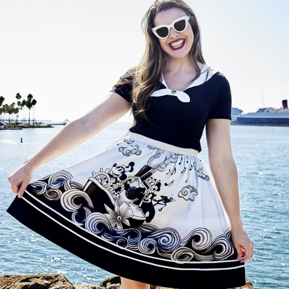 Disney Stitch Shoppe Steamboat Willie Sandy Skirt Best