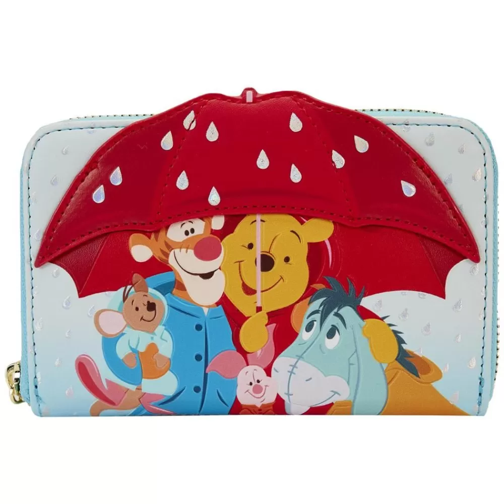 Disney Winnie The Pooh & Friends Rainy Day Zip Around Wallet Flash Sale