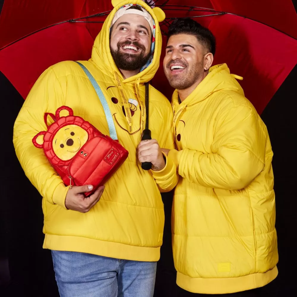 Disney Winnie The Pooh Rainy Day Puffer Jacket Cosplay Mini Backpack Cheap