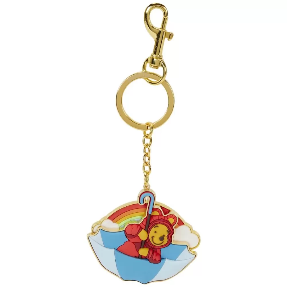 Disney Winnie The Pooh Rainy Day Puffer Jacket Moving Keychain Clearance