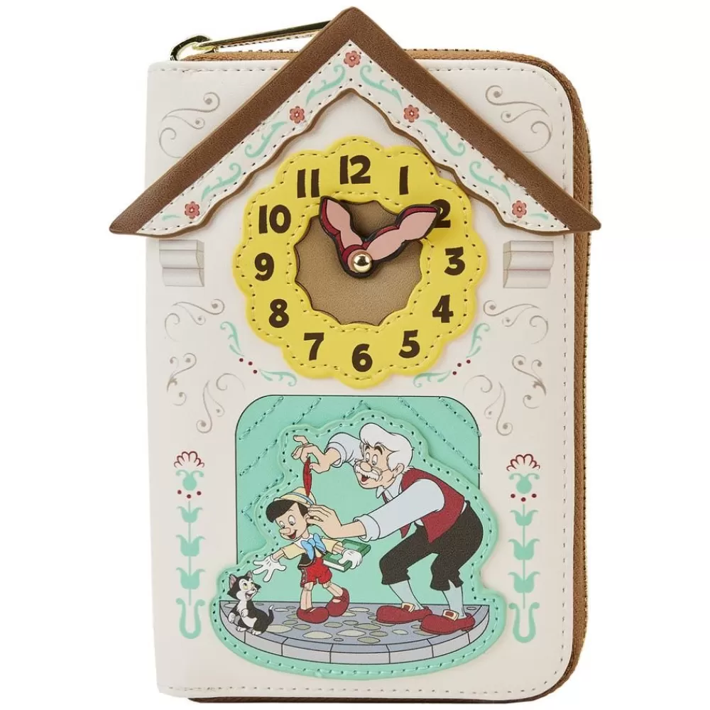 Disney Wondercon Exclusive - Pinocchio Cuckoo Clock Zip Around Wallet New